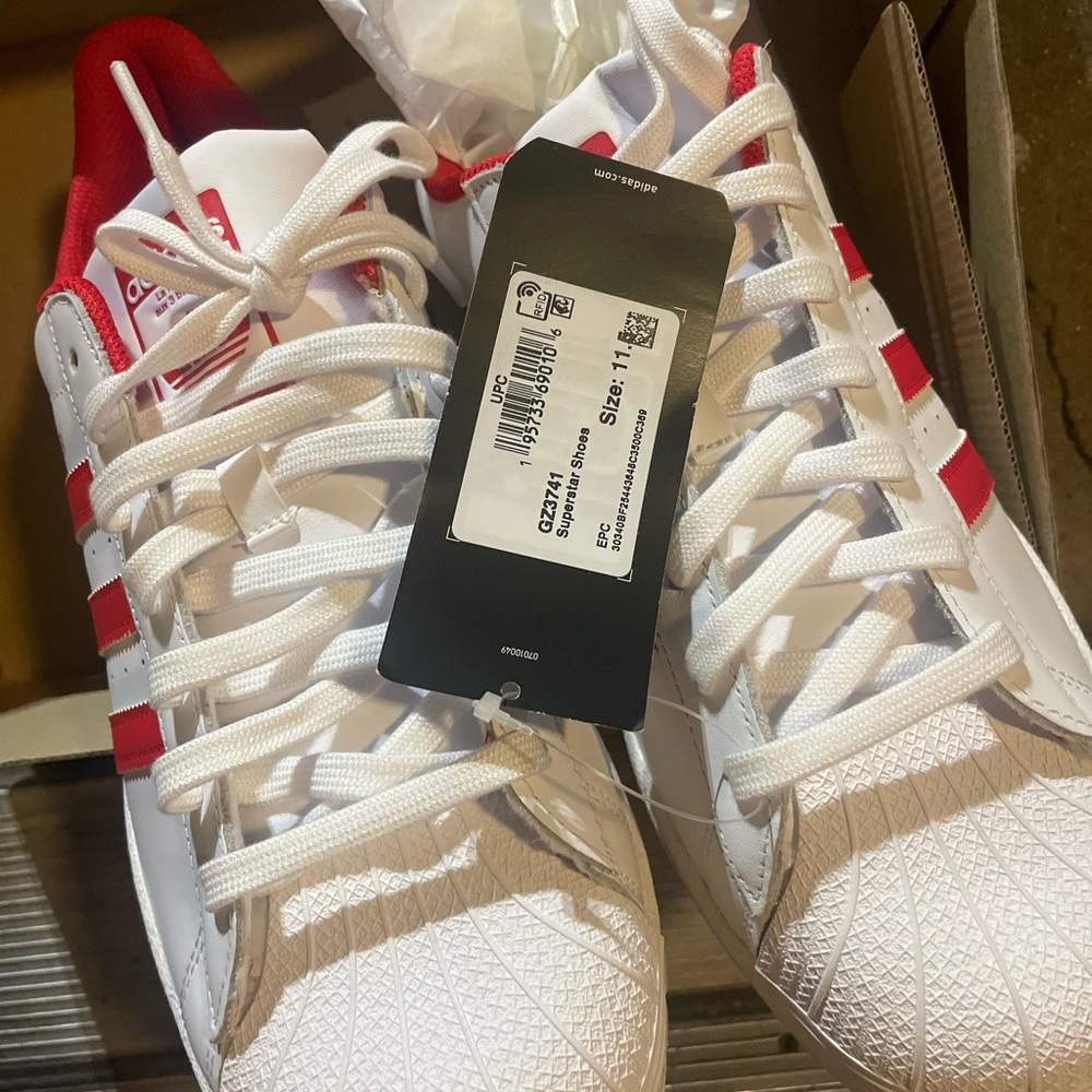 Adidas Classic White and Red Men Size 11.5